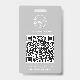 Crachá Código de Identificação de Funcionário QR Code Cin