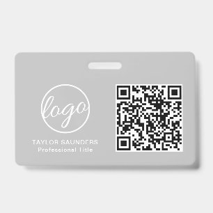 Crachá Código de Identificação de Funcionário QR Code Cin