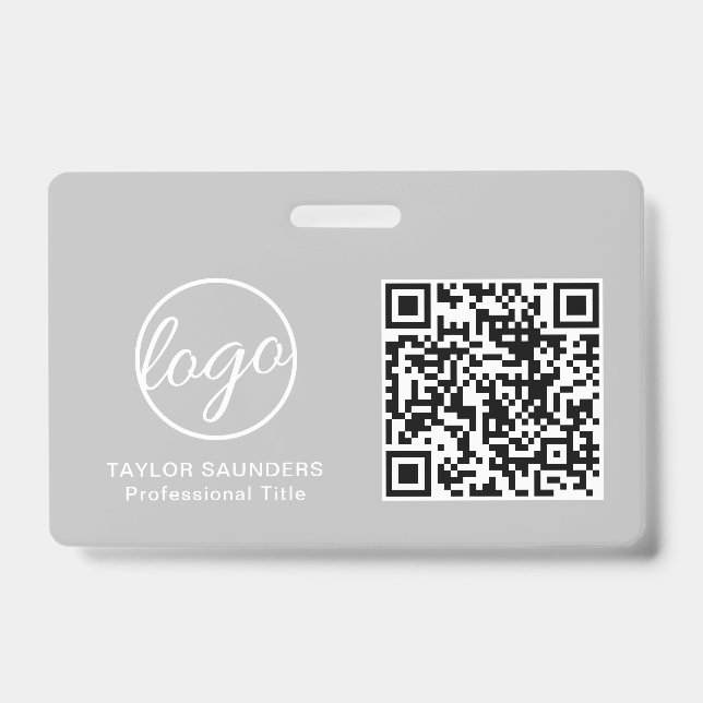 Crachá Código de Identificação de Funcionário QR Code Cin (Frente)