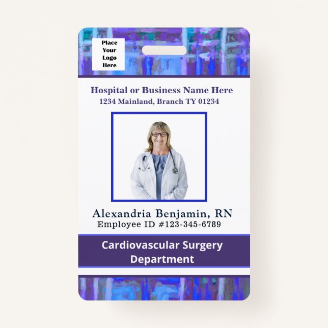 Crachá Código do Bar de Fotografia do Funcionário ID de l (Frente)