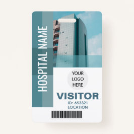 Crachá Código do Bar do Visitante Personalizado, ID do lo