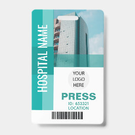 Crachá Código do Bar para Imprensa Moderna, ID do Logotip