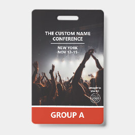 Crachá Código QR da Conferência do Grupo Vermelho - Passa