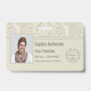 Crachá Código QR da Empresa de Fotos Personalizada Clássi