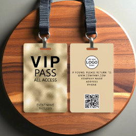 Crachá Código QR de Acesso Total VIP Personalizado Evento