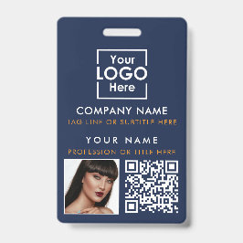 Crachá Código QR de Foto de ID do Funcionário Código de I