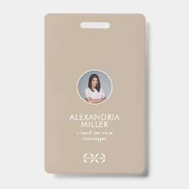 Crachá Código QR de Foto do Funcionário da Empresa Minima