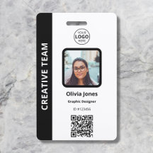 Código QR de ID de Foto de Funcionário da Empresa 