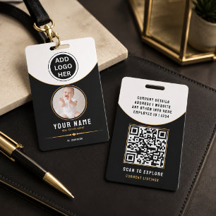 Crachá Código QR de ID de Imóveis Modernos de Luxo em Our