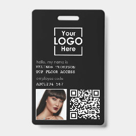 Crachá Código QR de identificação da empresa de foto de I