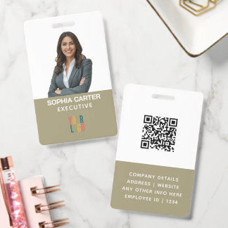 Crachá Código QR de Logotipo de Foto Personalizado Funcio