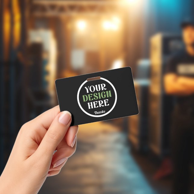 Crachá Código QR de Marca Comercial Preta Personalizada p (Concerto)