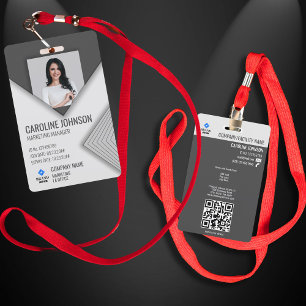 Crachá Código QR de Segurança da Empresa de Carvão Foto d