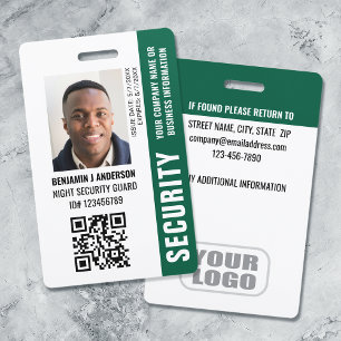 Crachá Código QR de Segurança de ID Personalizado Nome Fo