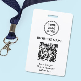 Crachá Código QR do logotipo comercial