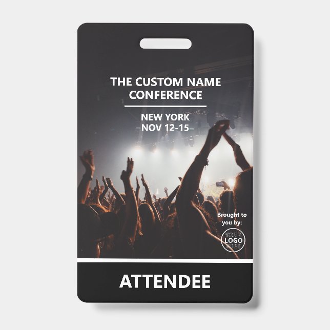 Crachá Código QR do Passaporte de Acesso da Conferência C (Frente)