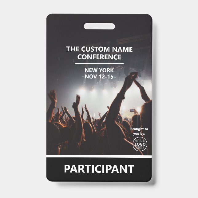 Crachá Código QR do Passaporte de Acesso do Participante  (Frente)