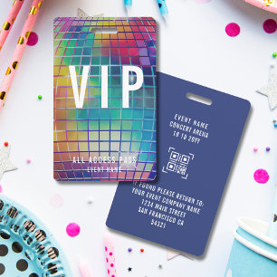 Crachá Código QR do Passaporte de Acesso Total ao Show VI