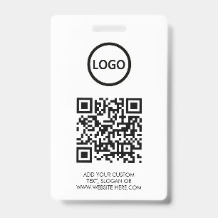 Crachá Código QR Logotipo de evento de negócios preto m