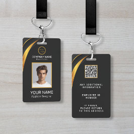 Crachá Código QR Personalizado Logotipo Empresarial Profi