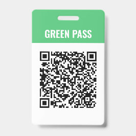 Crachá Código QR Personalizado Passaporte Verde Covid