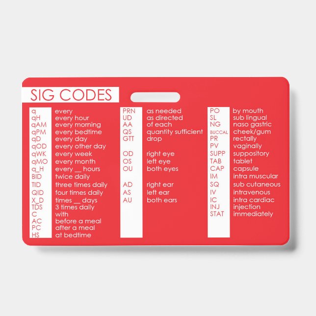 Crachá Código Sig (Frente)