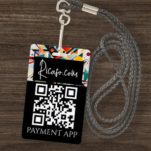 Crachá Códigos QR de pagamento personalizados para empres