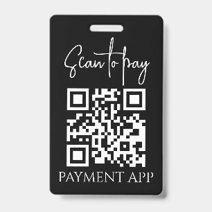 Crachá Códigos QR de pagamento personalizados para empres