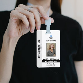 Crachá Códigos QR de Segurança da Empresa - ID de Foto do