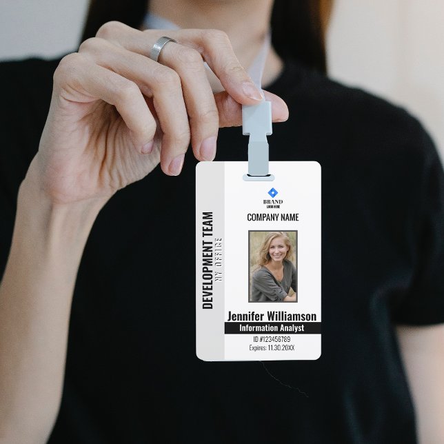 Crachá Códigos QR de Segurança da Empresa - ID de Foto do (Criador carregado)