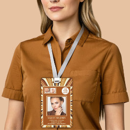 Crachá Colagem de Fotos do Logotipo Russo para Salão de E