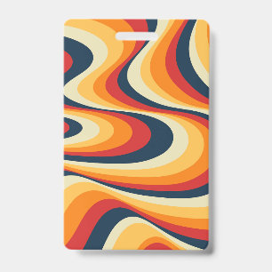 Crachá Colorful abstract swirl design