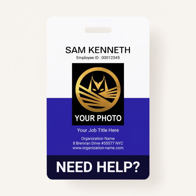 Crachá Colunas Azuis Retro Serviço Médico Social (Frente)