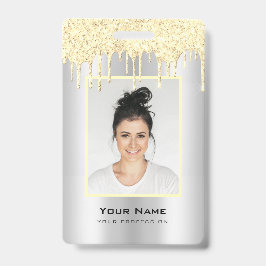 Crachá Colunas de Glitter de Funcionário Personalizadas N