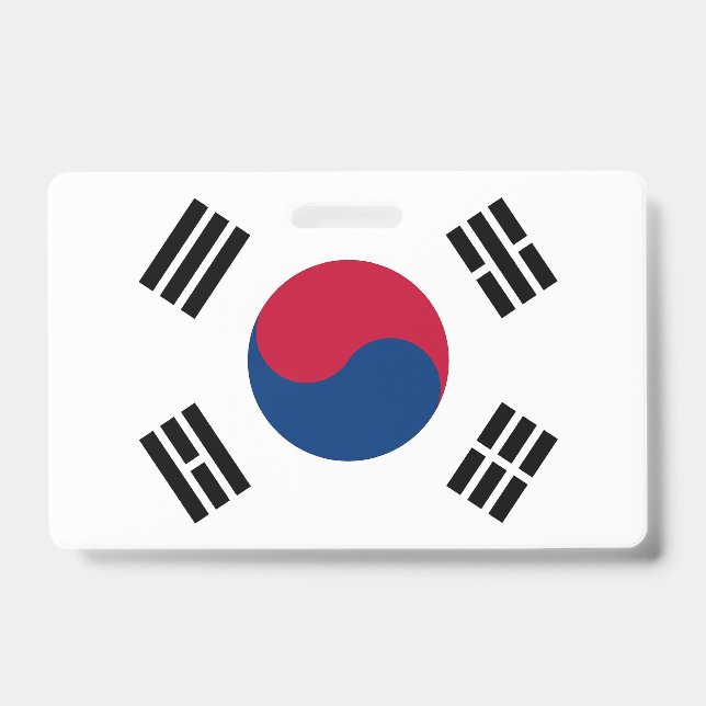 Crachá com a bandeira da Coreia do Sul (Frente)