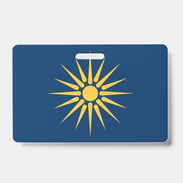 Crachá com a bandeira da Macedônia, Grécia (Frente)