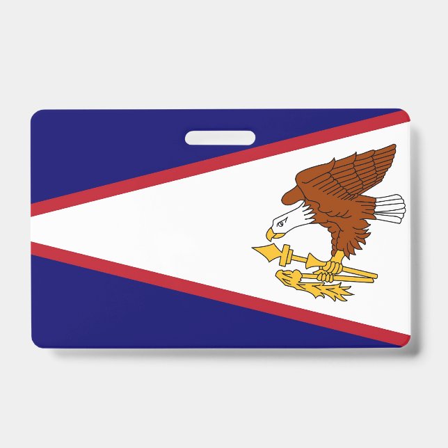 Crachá com a bandeira da Samoa Americana, EUA (Frente)