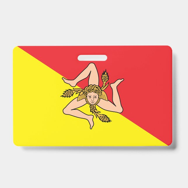 Crachá com a bandeira da Sicília, Itália (Frente)