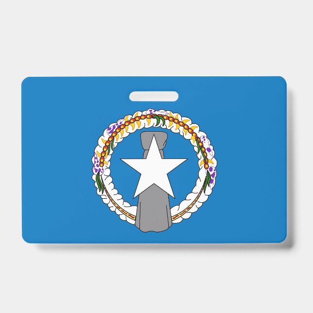 Crachá com a bandeira das Ilhas Marianas do Norte (Frente)