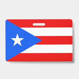 Crachá com a bandeira de Porto Rico, EUA