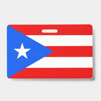 Crachá com a bandeira de Porto Rico, EUA