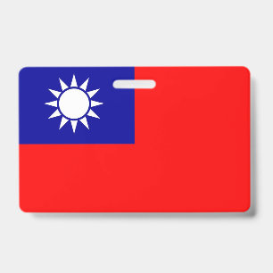 Crachá com a bandeira de Taiwan