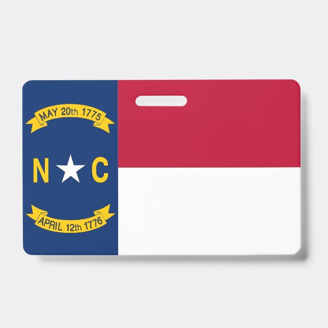 Crachá com a bandeira do estado da Carolina do Nor (Frente)
