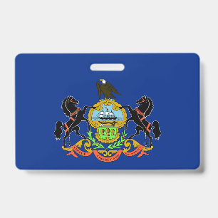 Crachá com a bandeira do estado da Pensilvânia, EU