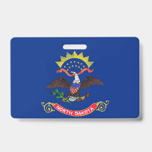 Crachá com a bandeira do estado de Dakota do Norte
