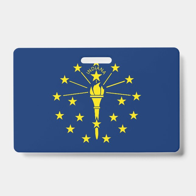Crachá com a bandeira do estado de Indiana, EUA (Frente)