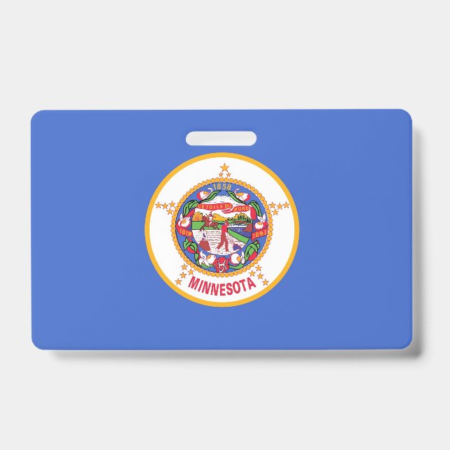 Crachá com a bandeira do estado de Minnesota, EUA (Frente)