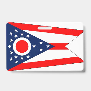 Crachá com a bandeira do estado de Ohio, EUA