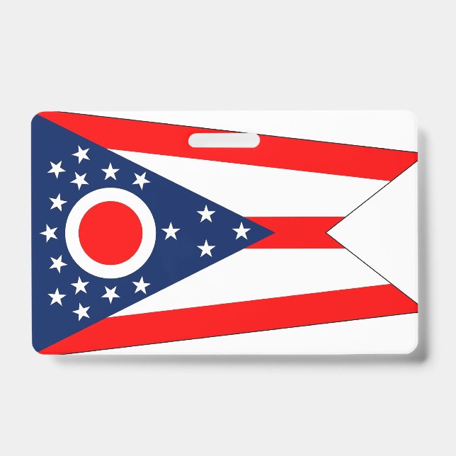 Crachá com a bandeira do estado de Ohio, EUA (Frente)
