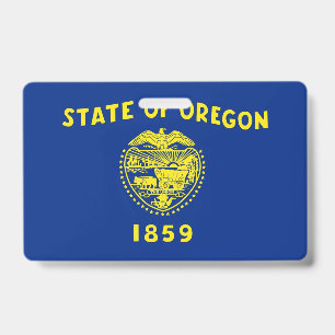 Crachá com a bandeira do estado de Oregon, EUA